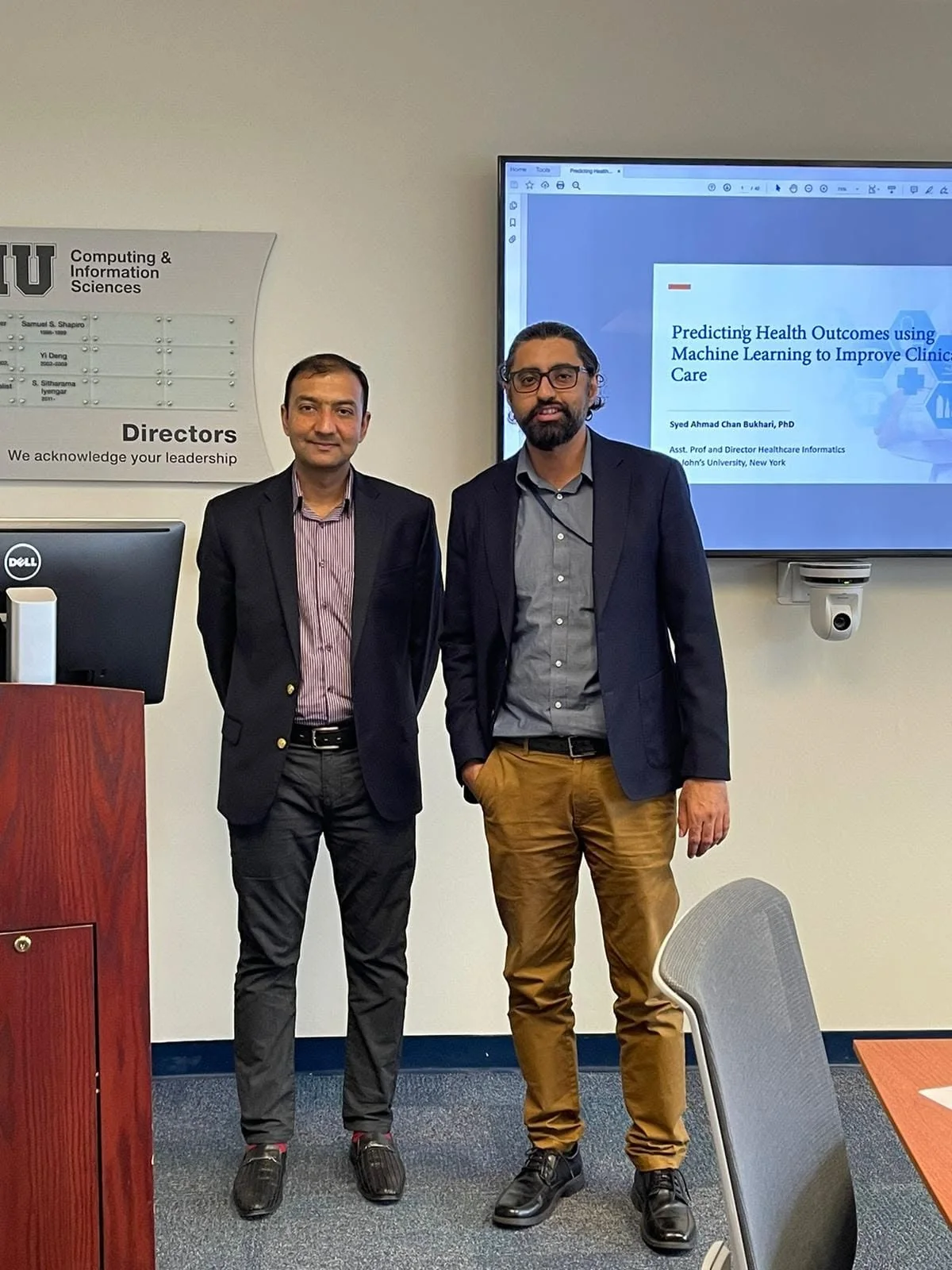 Dr. Bukhari after an invited seminar at Florida International University